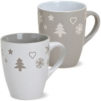 Tasse Becher Kaffeebecher Weihnachtsdekor 1 Stk. B-WARE Keramik 300 ml
