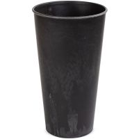Vase Blumenvase Dekovase konisch Kunststoff Used Look anthrazit 1 Stk Ø 12,5-19 cm