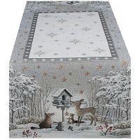 Tischläufer GISELA Winterlandschaft bunt Poly Baumwolle Polyacryl 50x150 cm