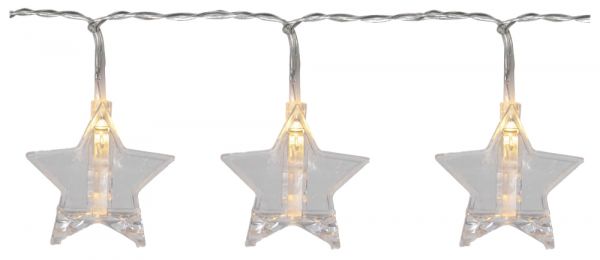 LED Minilichterkette Sterne Klammerfunktion Mini Lichterkette warmweiß 210 cm