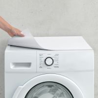 Waschmaschinenauflage Waschmaschine Abdeckung zuschneidbar weiß 60 cm