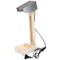 Schreibtischlampe Bausatz schwenkbar & Ablagefach Bastelset Holz Alu ab 12 Jahre