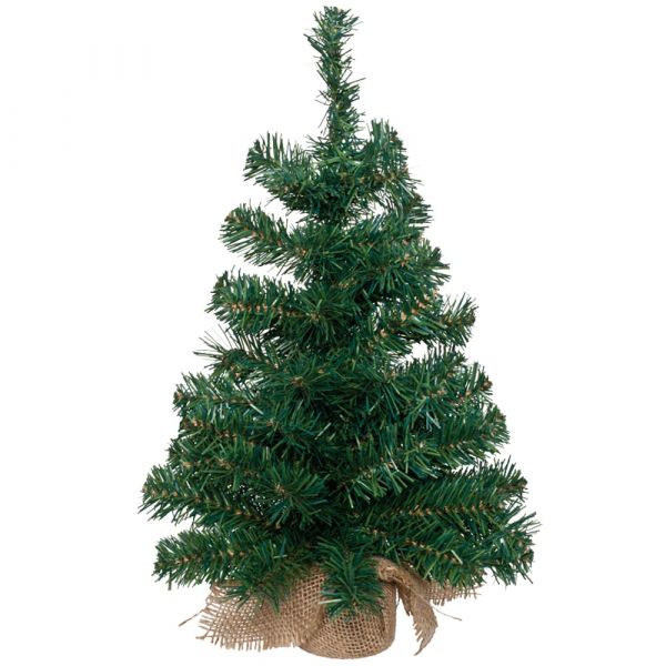 Kleiner Tannenbaum Weihnachtsbaum Kunststoff realitätsnah 45 cm mit Leinensack