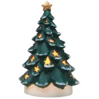 Windlicht Tannenbaum Weihnachtsbaum 1 Stk. Grün 18 cm Porzellan Weihnachtsdeko 